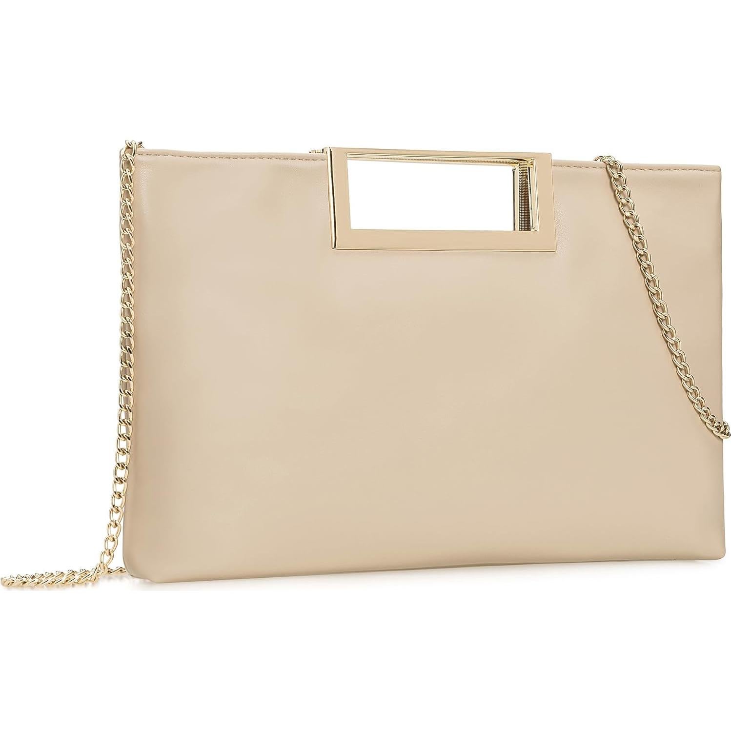 Bolso de Cuero Vegano Charming Tailor Beige 30x20cm