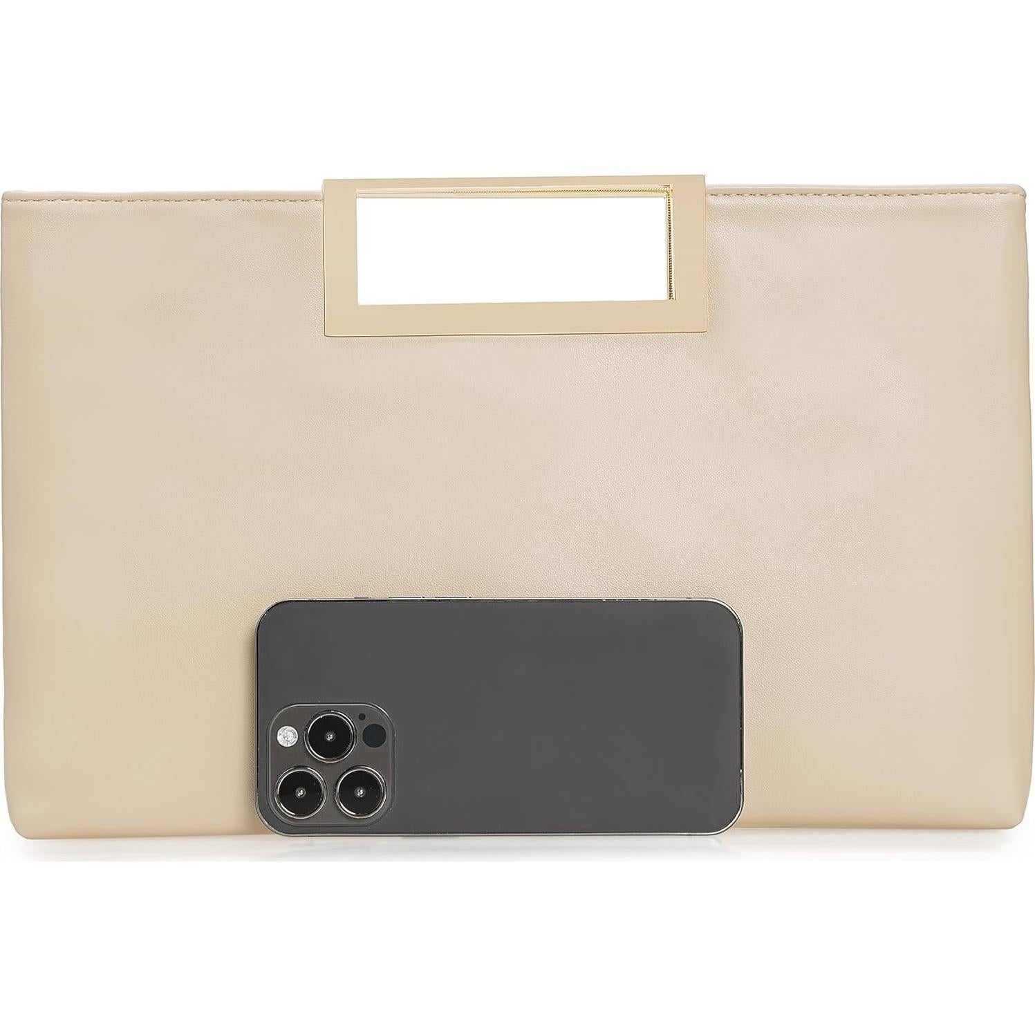 Bolso de Cuero Vegano Charming Tailor Beige 30x20cm