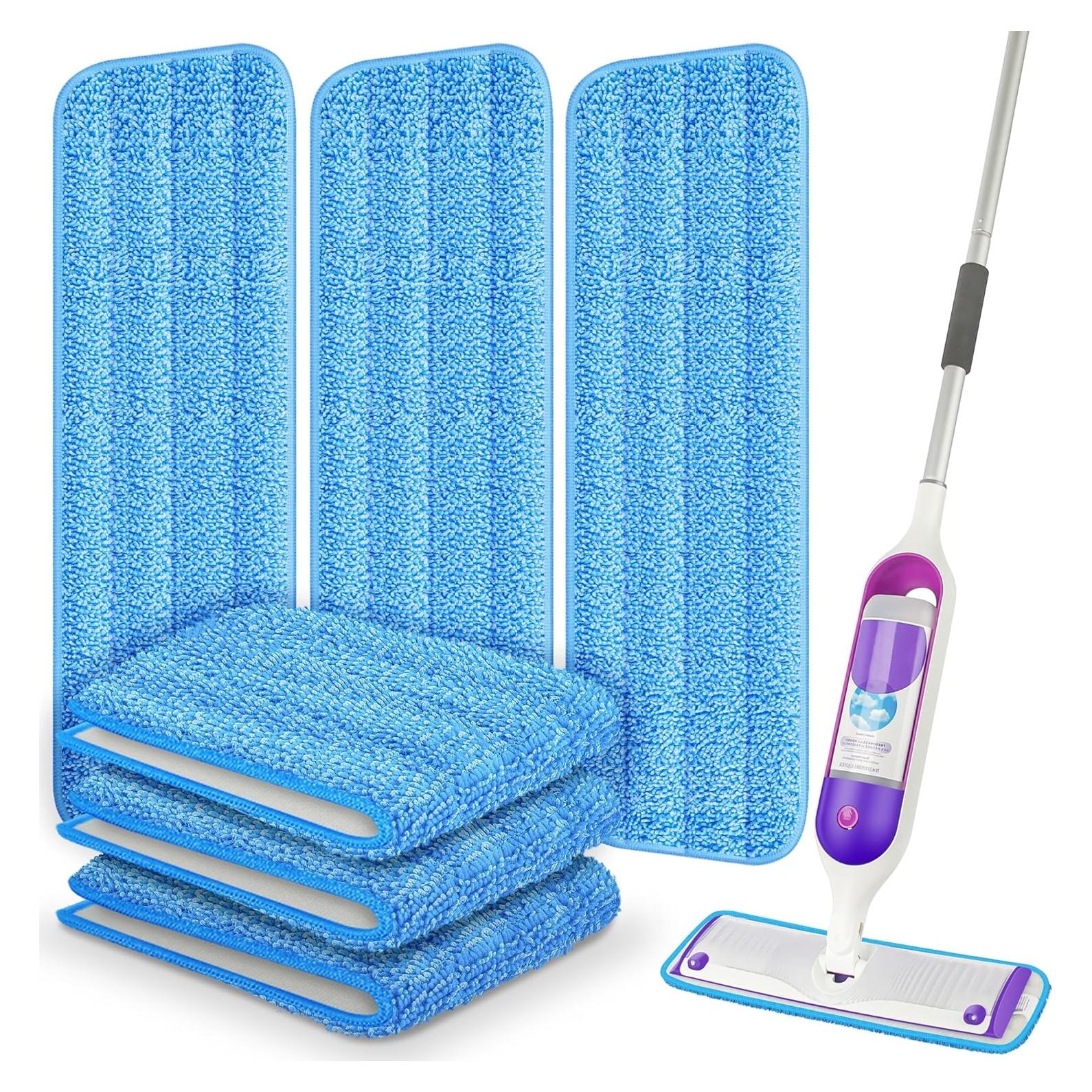 Paquete de 6 almohadillas de mopa ILAVCOOL reutilizables 38.9x13cm