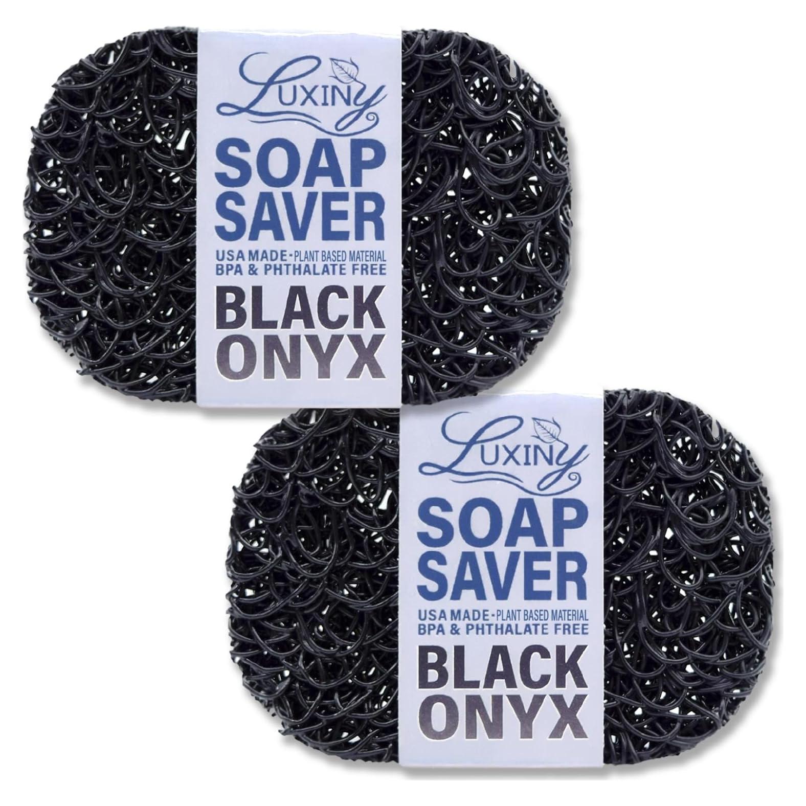 Elevador de Jabón Luxiny - 2 Piezas en Ónix Negro, Material Vegetal