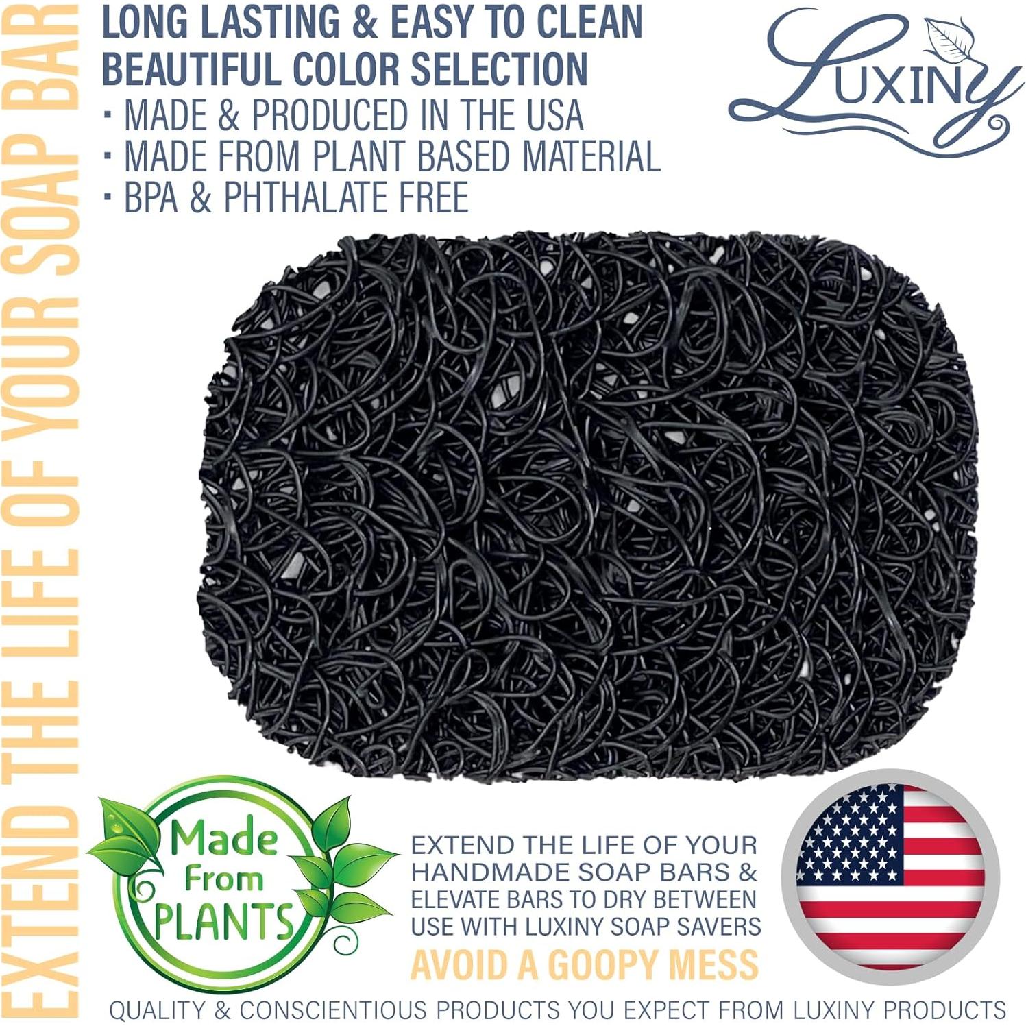 Elevador de Jabón Luxiny - 2 Piezas en Ónix Negro, Material Vegetal