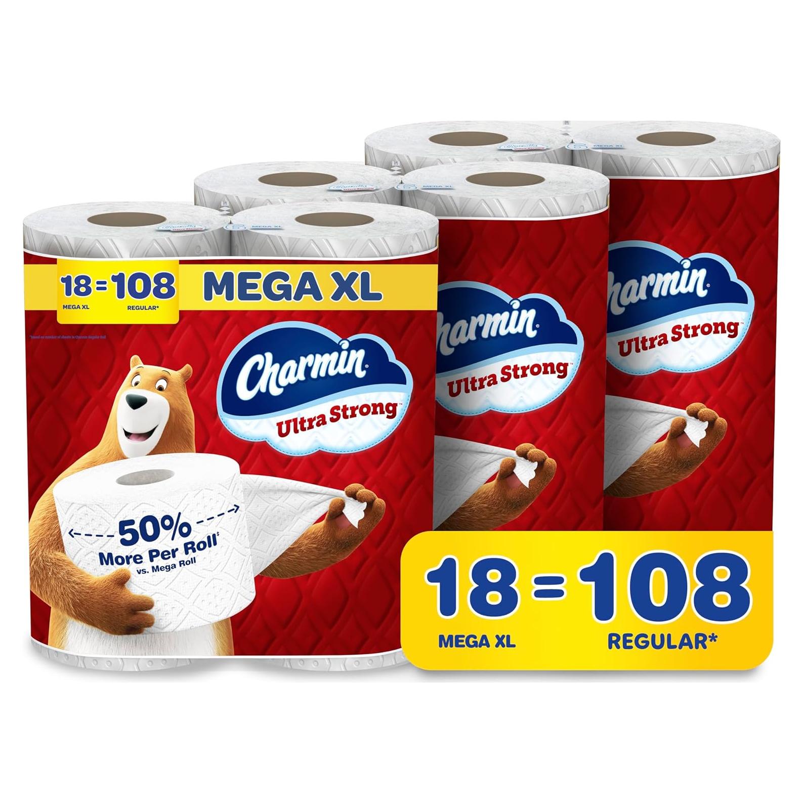 Papel Higiénico Charmin Ultra Strong Mega XL 18 Rollos 330 Hojas