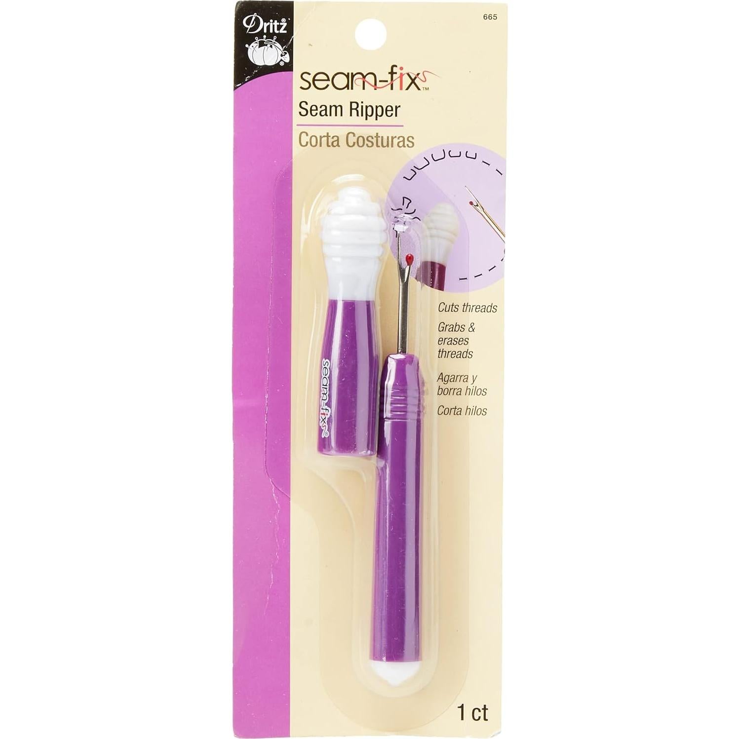 Desgarrador de Costuras Dritz 665 Grande con Punta de Goma