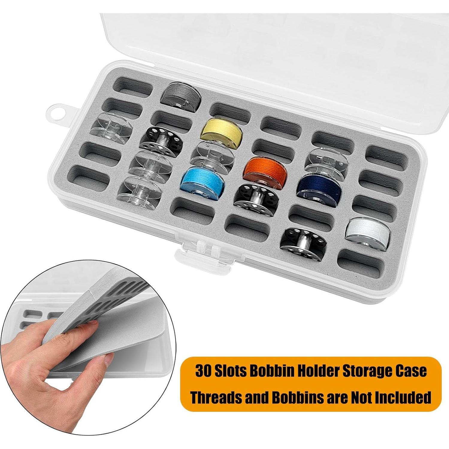 Caja de Almacenamiento de Bobinas YEQIN 2 Piezas Gris 60 Compartimentos