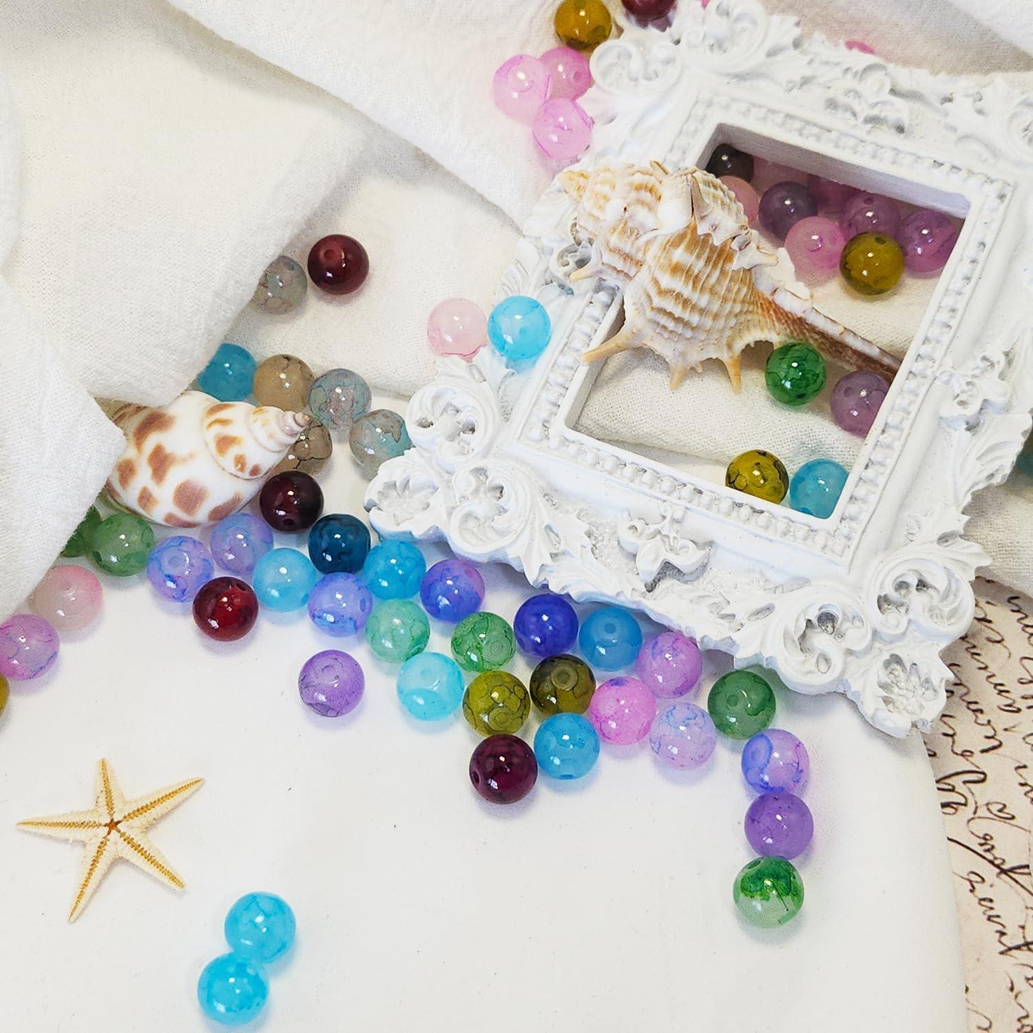 Kit de Pulseras de Cuentas de Vidrio Gaspletu 1200 Piezas 24 Colores