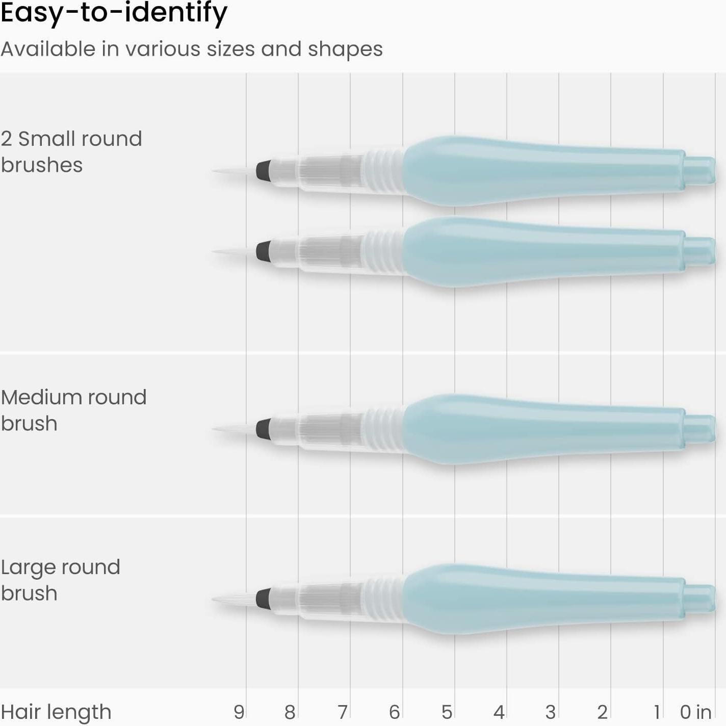 Set de 4 Pinceles de Agua ARTEZA con Puntas de Nylon