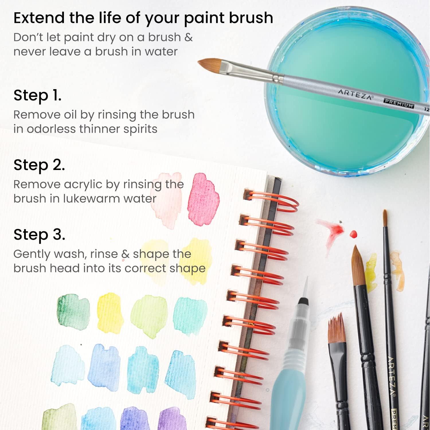 Set de 4 Pinceles de Agua ARTEZA con Puntas de Nylon