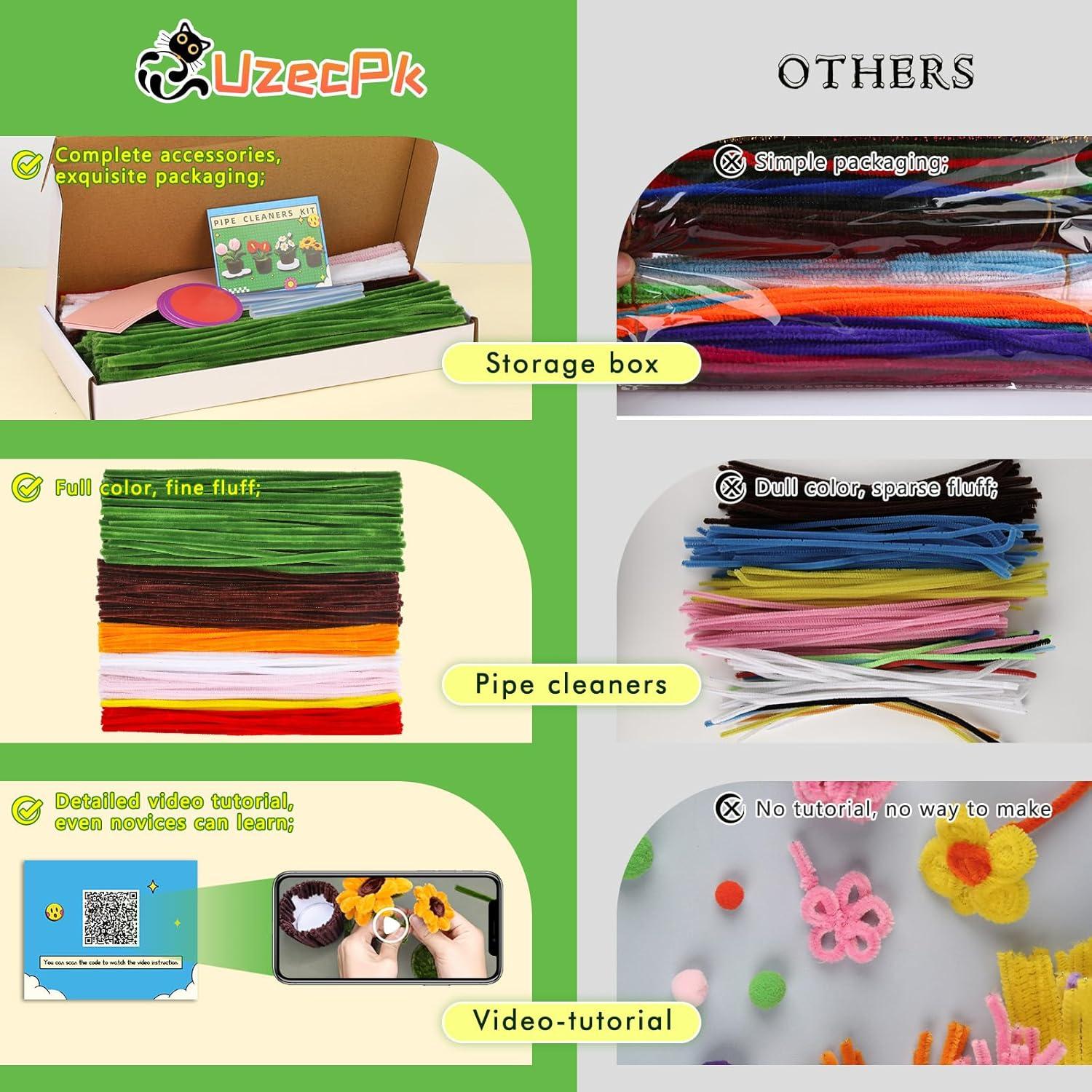 Kit de Limpiapipas UzecPk 260 Piezas para Manualidades DIY