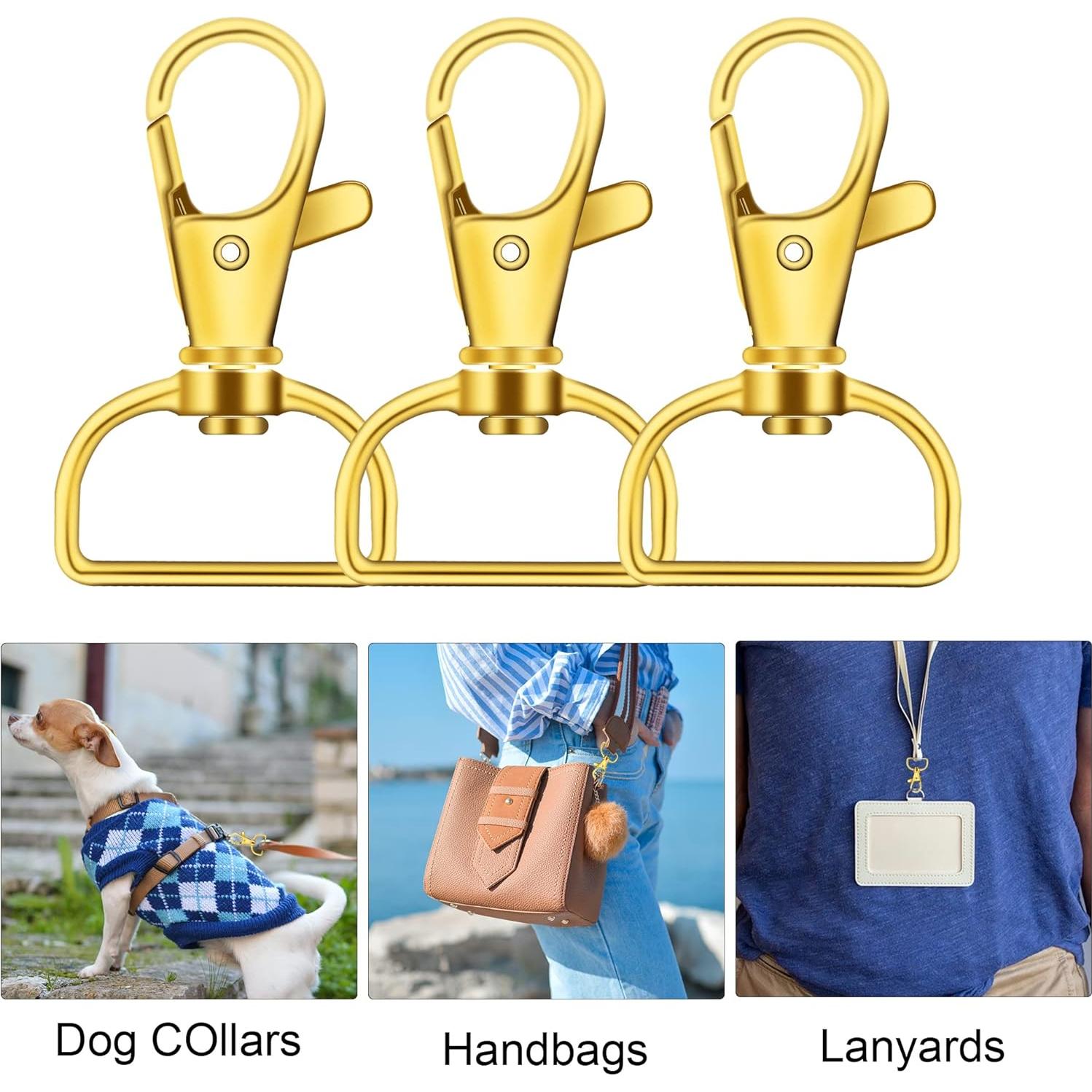 40 Ganchos de Snap Giratorios IPXEAD 2.54 cm Oro Premium