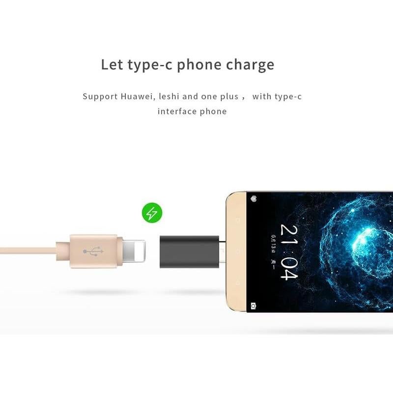 Paquete de 4 Adaptadores Lightning a USB-C - Genérico - Carga y Datos