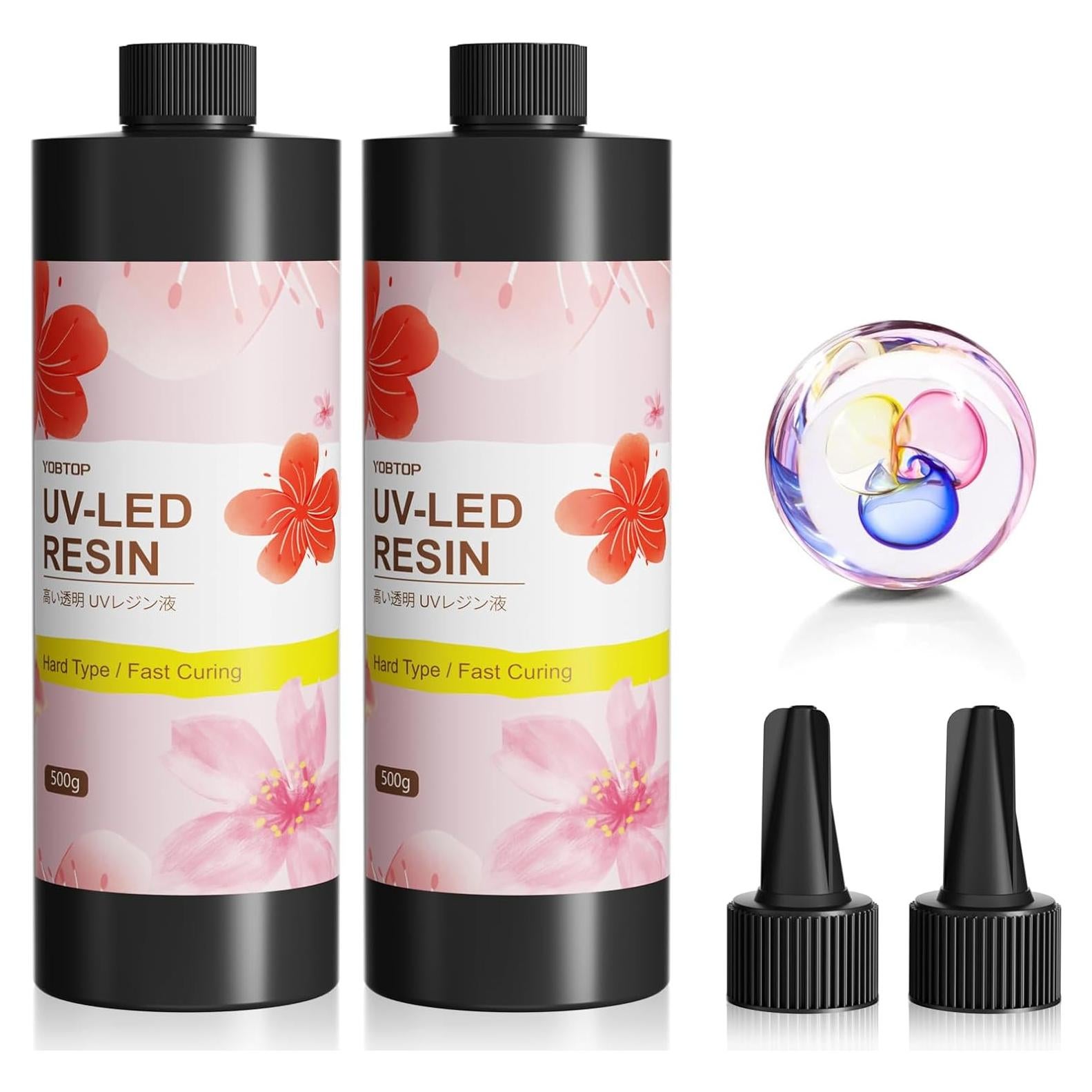 Kit de Resina UV 1000g YOBTOP - Dureza 85D, Curado Rápido