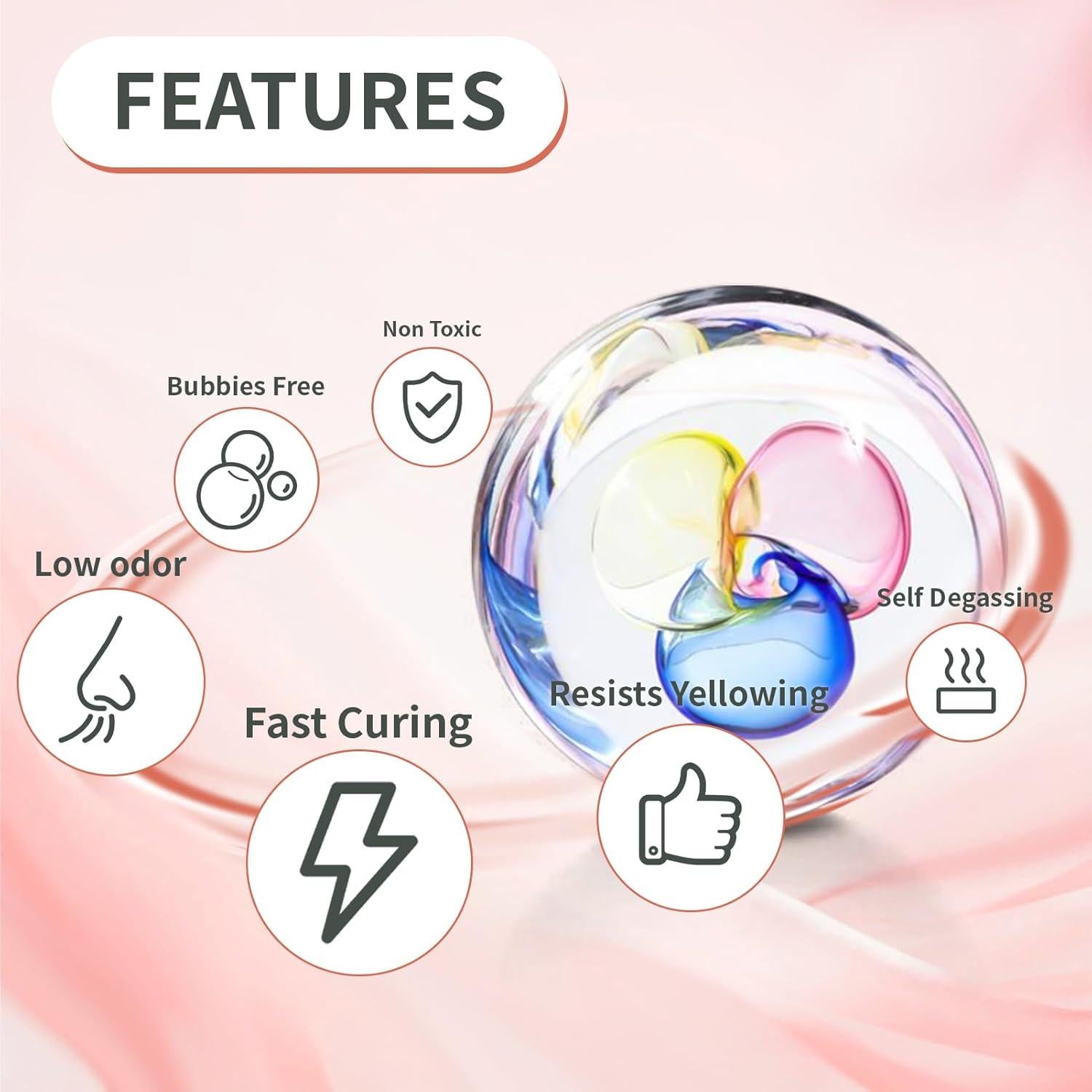 Kit de Resina UV 1000g YOBTOP - Dureza 85D, Curado Rápido