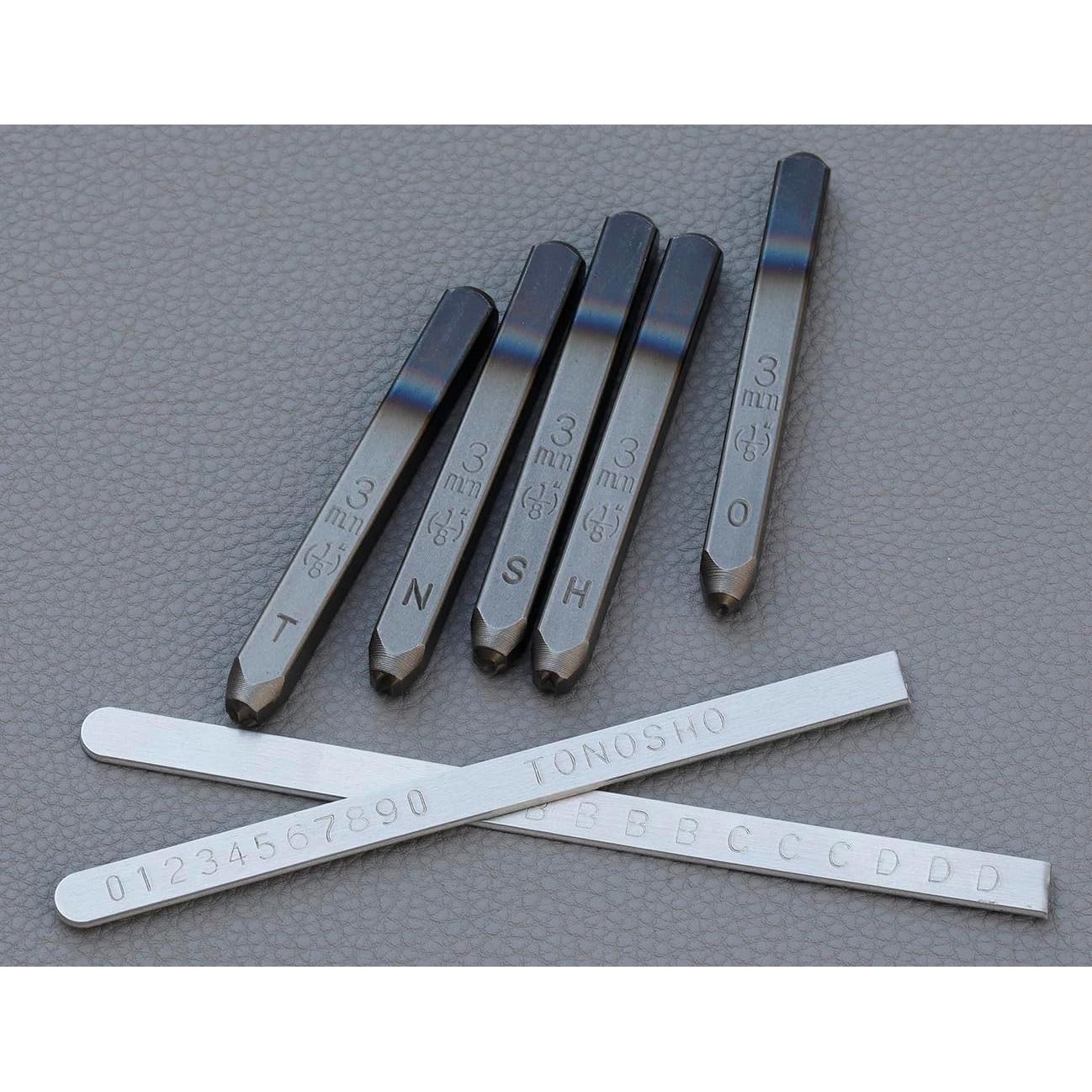 Juego de Sellos de Letras y Números Tonosho HRC62 36 Piezas