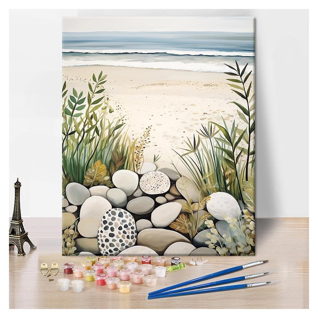 Kit Pintar por Números Rebotipy Playa 40x50cm Acrílico