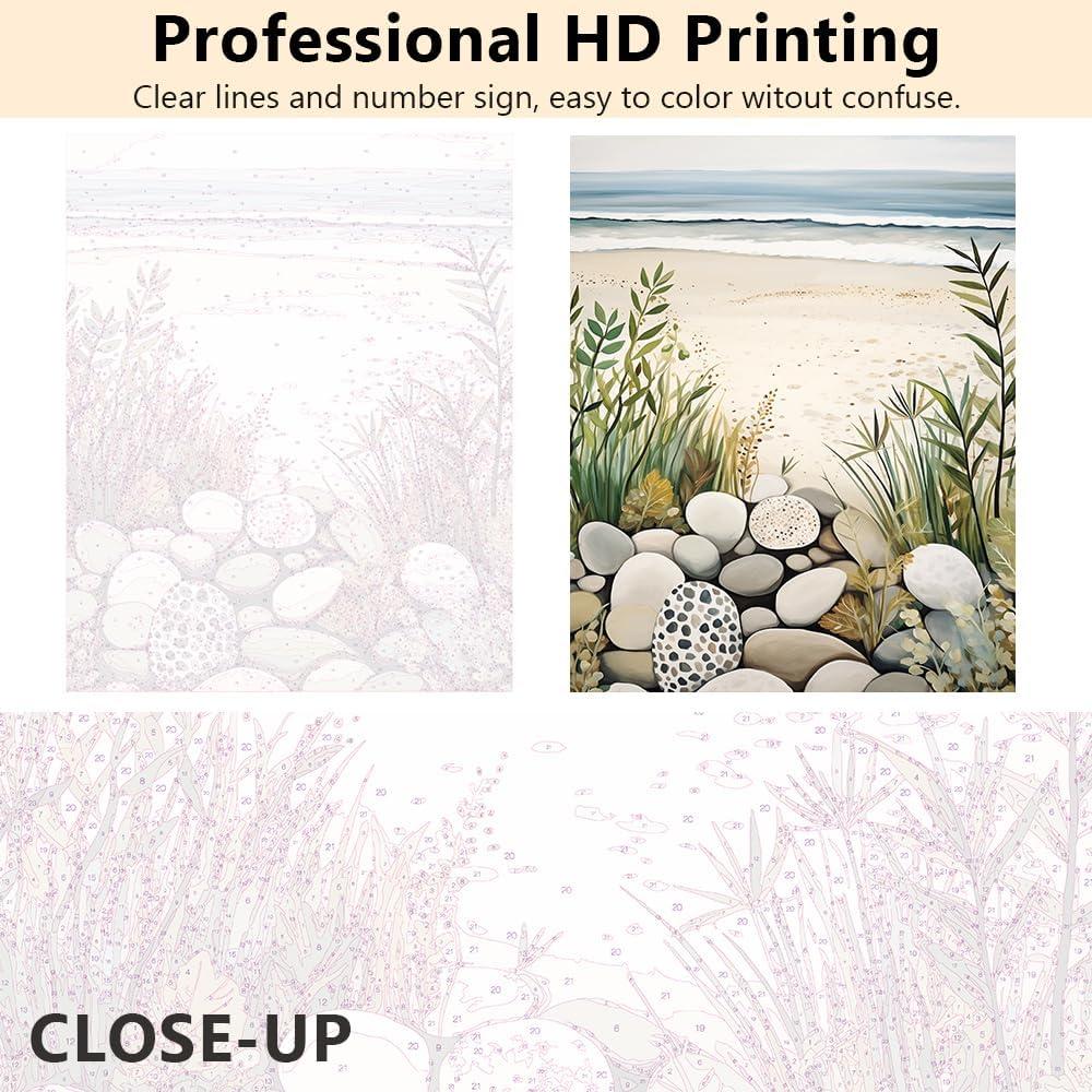 Kit Pintar por Números Rebotipy Playa 40x50cm Acrílico