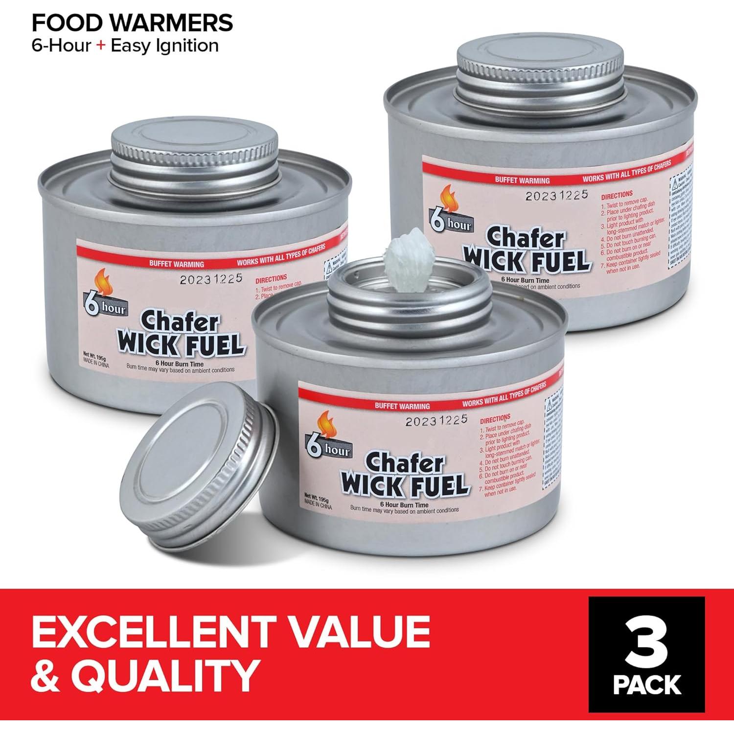 Calentadores de Comida de 6 Horas Stock Your Home - Paquete de 3