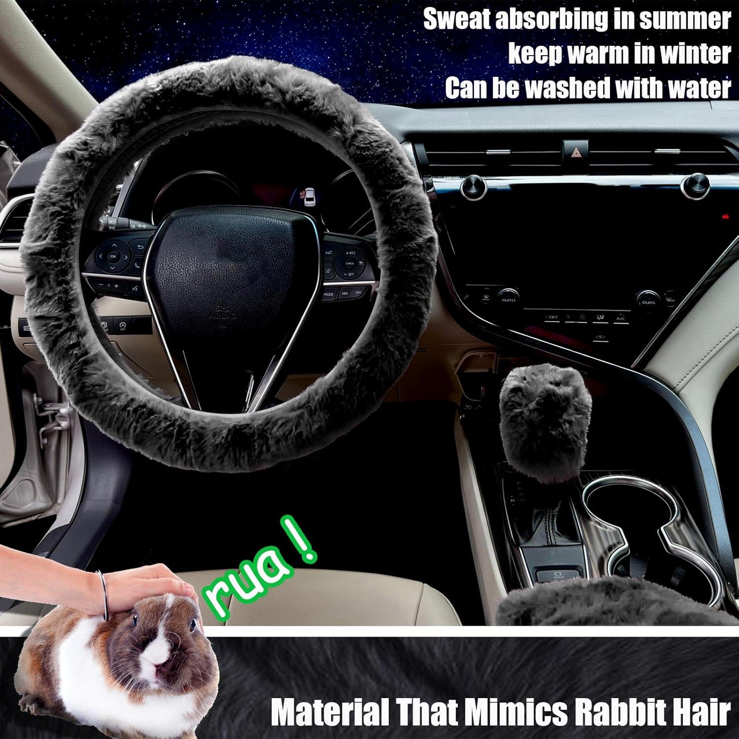 Juego de Cubiertas de Volante Mihecor 3 Piezas Negro