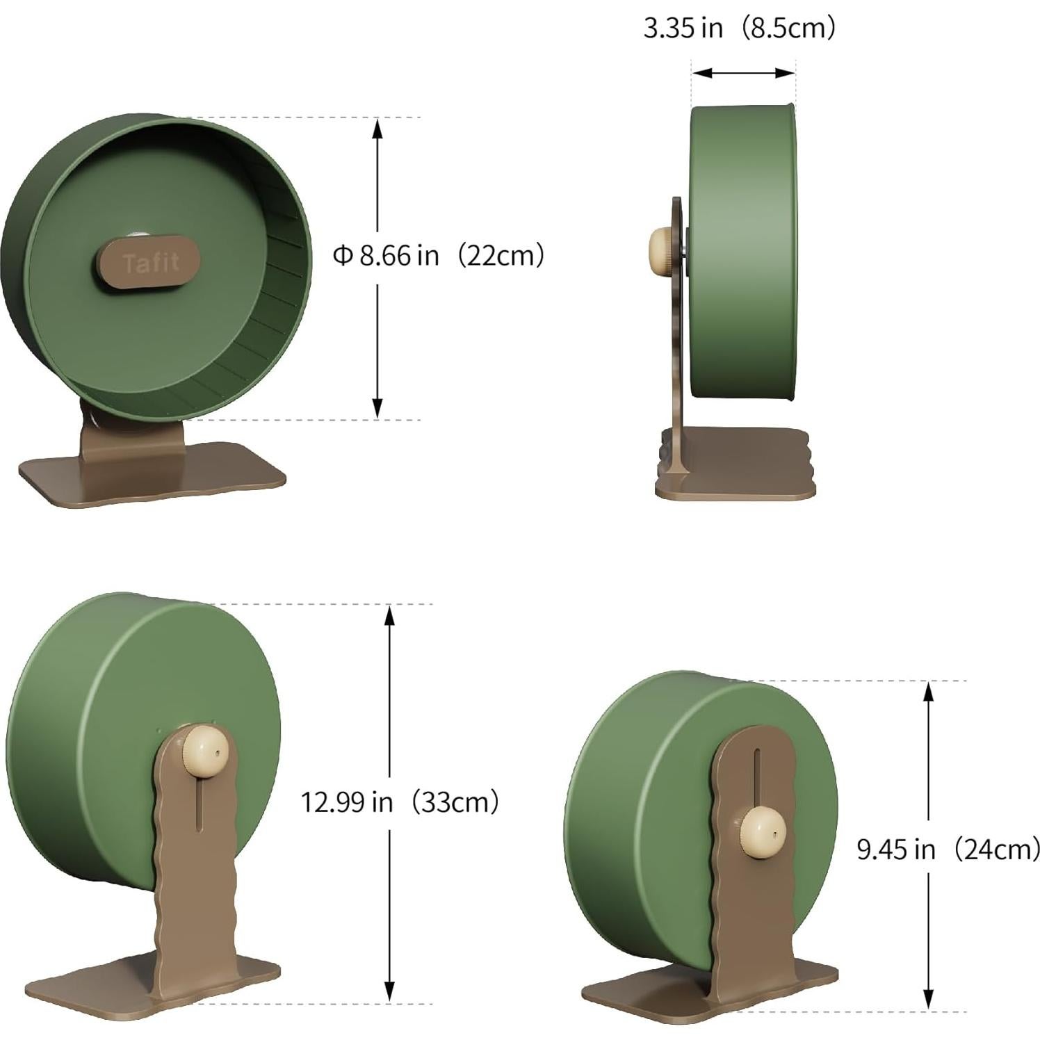 Rueda de Hámster Silenciosa Tafit 22 cm Ajustable Verde
