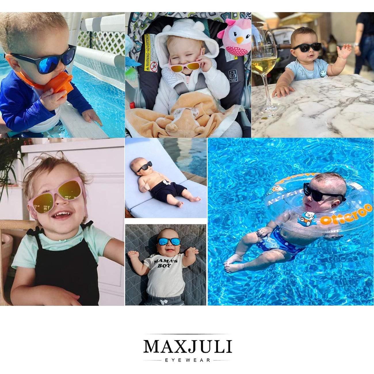 Gafas de Sol MAXJULI para Bebés 0-24 Meses UV400 Ajustables