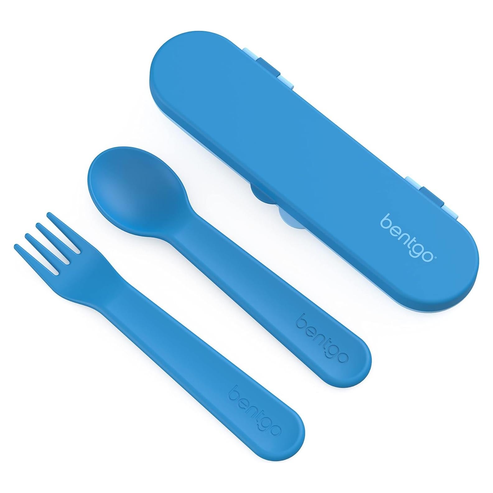 Juego de Utensilios Reutilizables Bentgo Kids - Tenedor y Cuchara Azul
