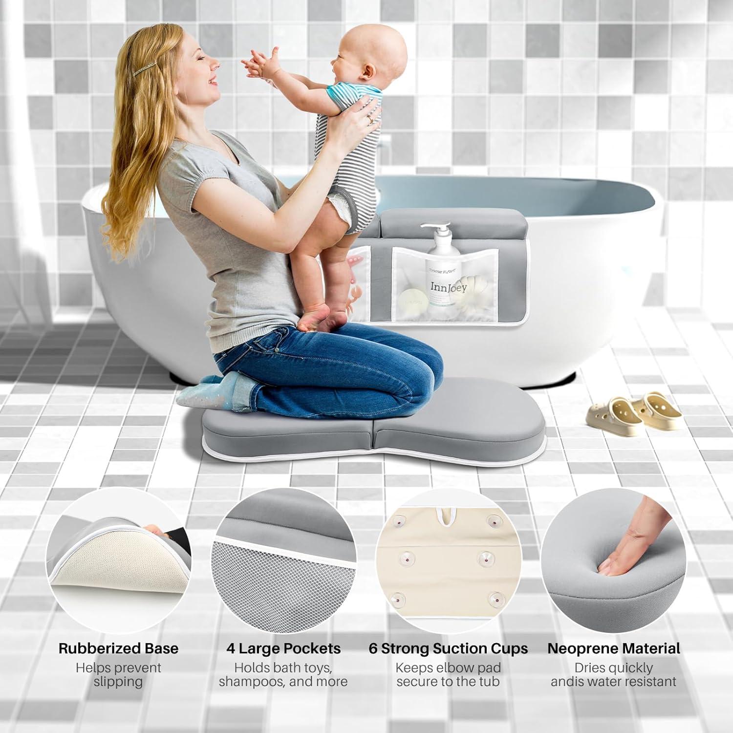 Juego de Almohadillas para Rodillas y Codos Gris - Espuma Viscoelástica