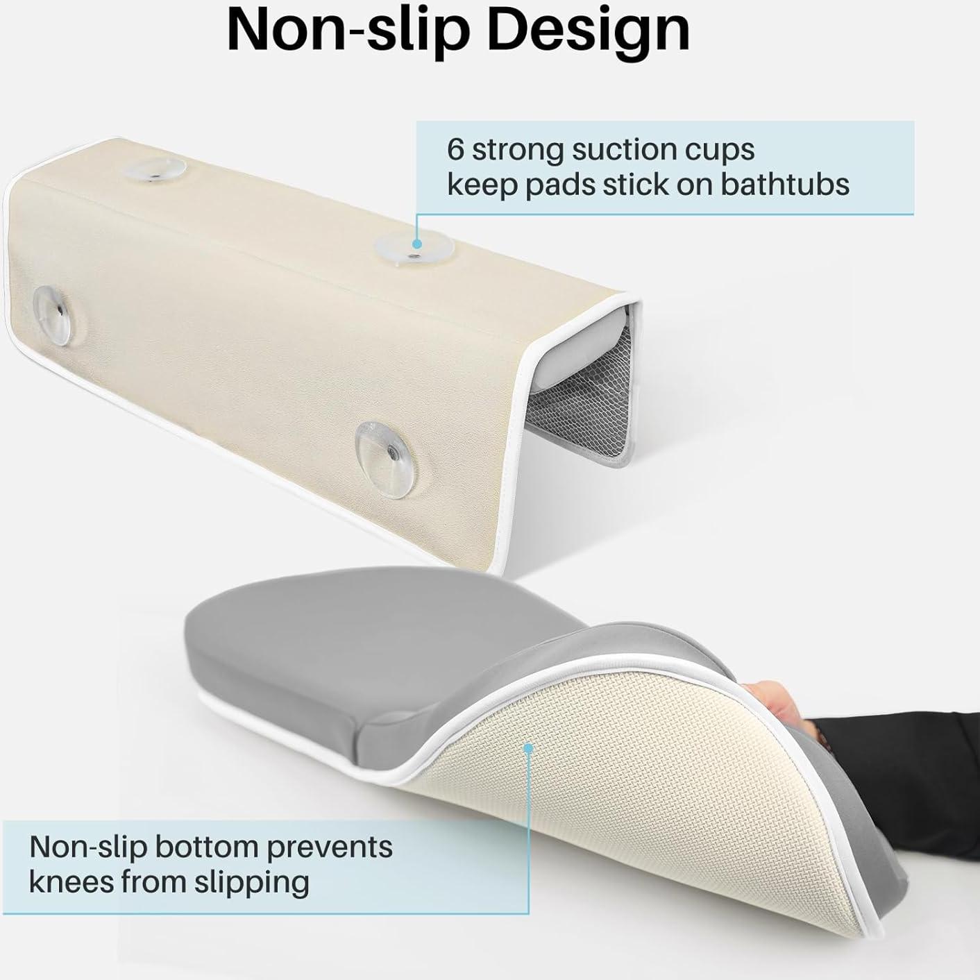 Juego de Almohadillas para Rodillas y Codos Gris - Espuma Viscoelástica