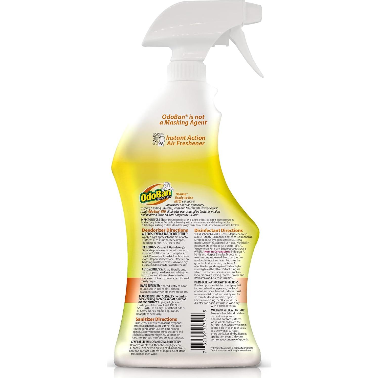 OdoBan Desinfectante Multiusos 2x32 oz y 1 Galón Cítricos