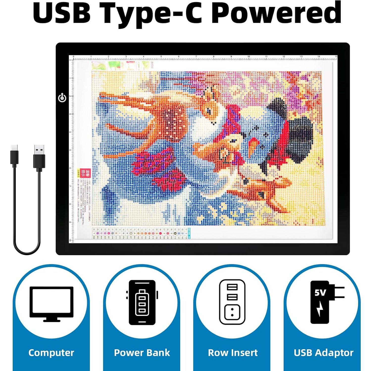 LooEooDoo A3 Luz Pad LED Ajustable para Arte y Esbozo