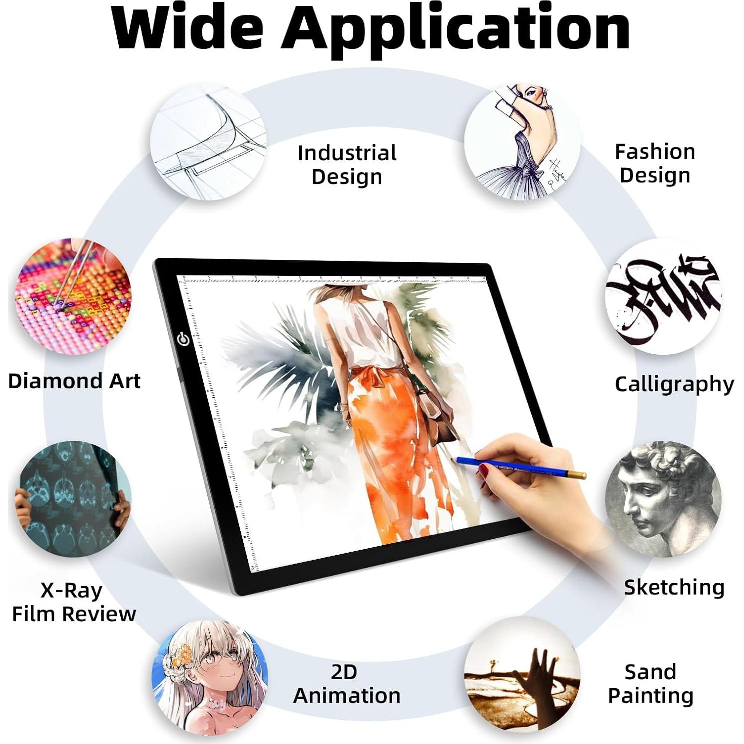 LooEooDoo A3 Luz Pad LED Ajustable para Arte y Esbozo