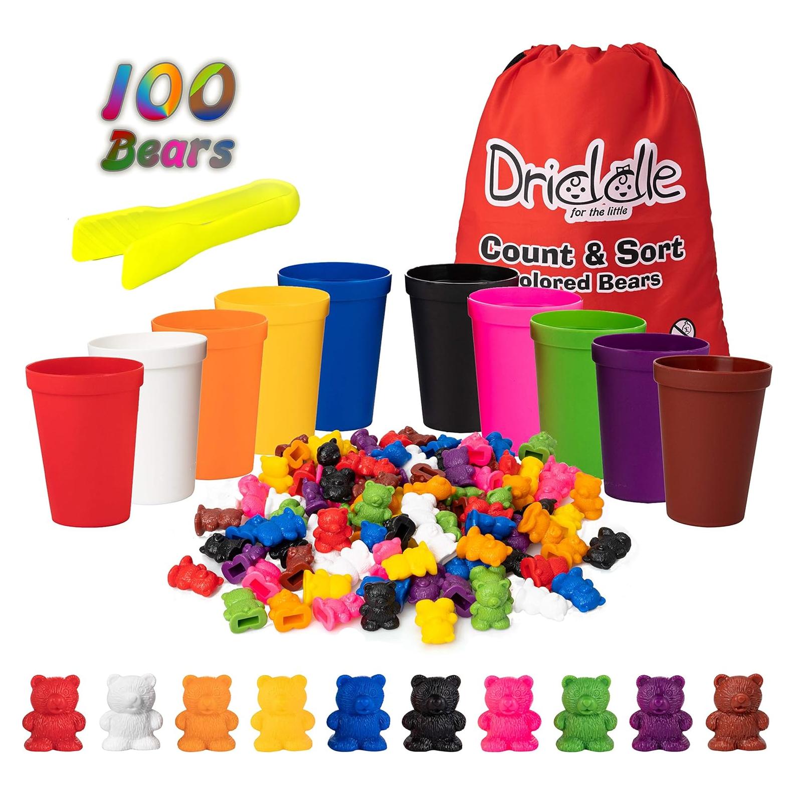 Ositos de Conteo Coloridos Driddle - 100 Piezas - Juguete Educativo