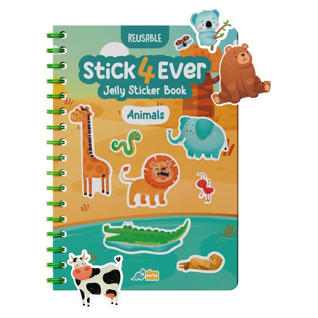 Stick4Ever Libro de Stickers de Gelatina DINO MINI - 50 Piezas