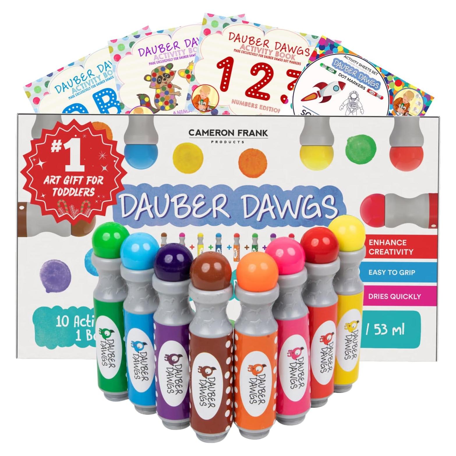 Marcadores de Puntos Lavables Dauber Dawgs - Paquete de 8 Regular