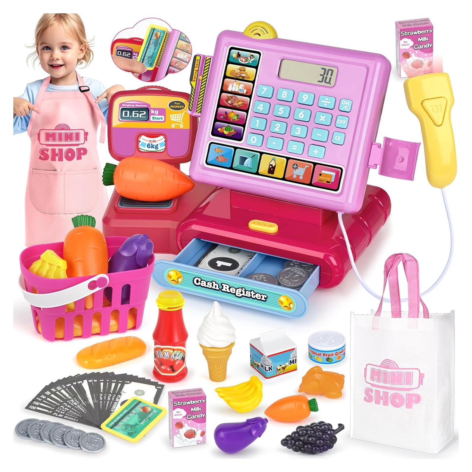 Caja Registradora Dreamon con Calculadora y Comida de Juguete