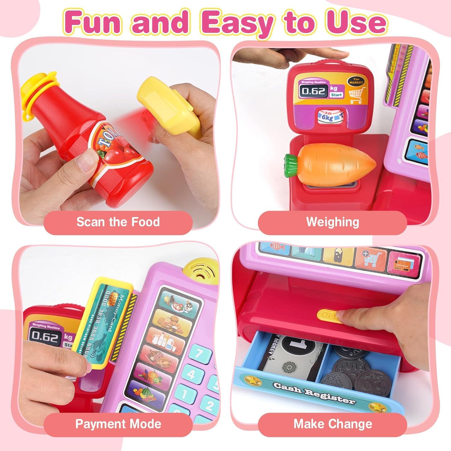 Caja Registradora Dreamon con Calculadora y Comida de Juguete