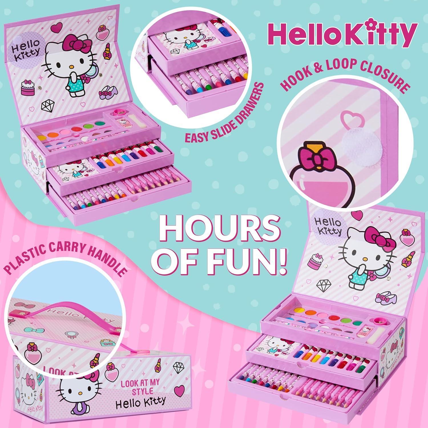 Kit de Dibujo Hello Kitty para Niños - Suministros de Arte Rosa