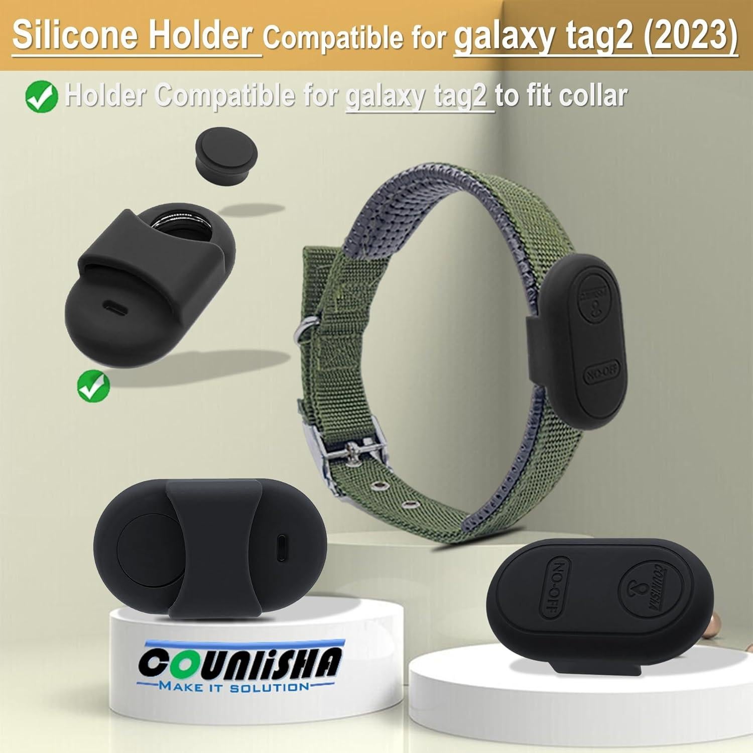 Soporte de Silicona Counlisha para Galaxy SmartTag 2 - 2 Paquetes