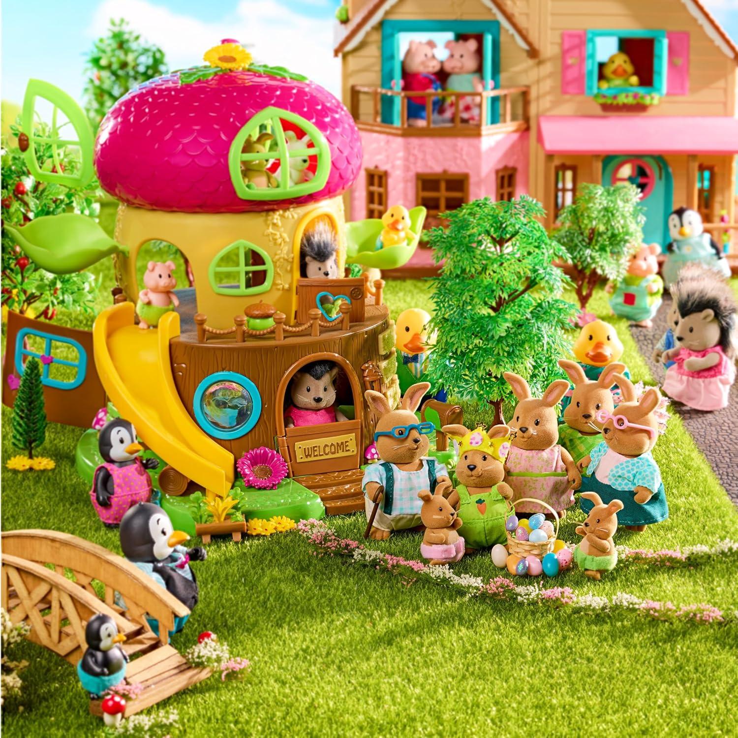 Cabaña Honeysuckle Hillside Li'l Woodzeez con Accesorios