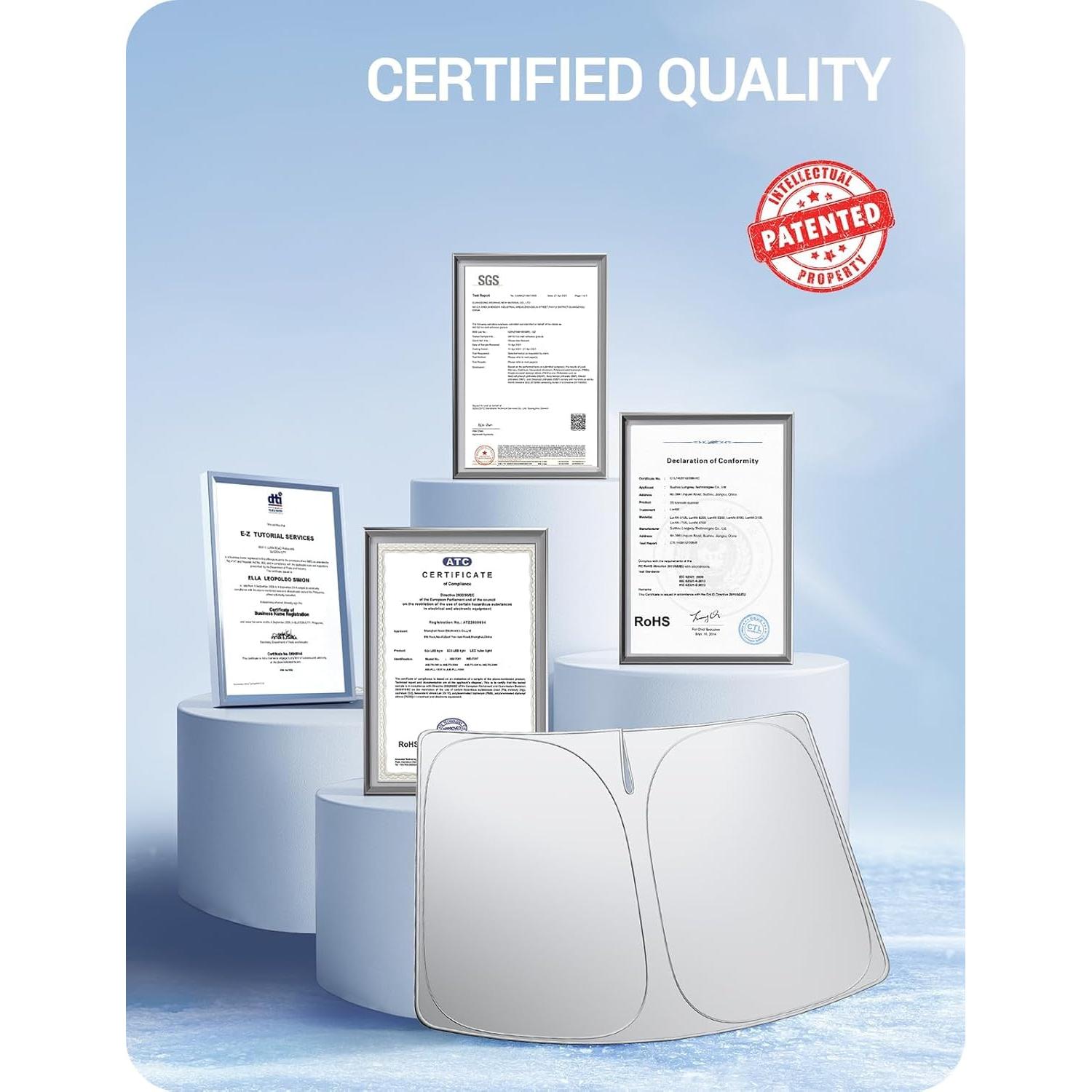 Protector Solar BASENOR para Parabrisas Tesla Model 3/Y 2017-2026