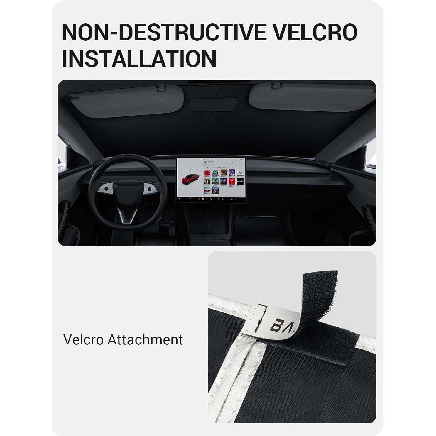 Protector Solar BASENOR para Parabrisas Tesla Model 3/Y 2017-2026
