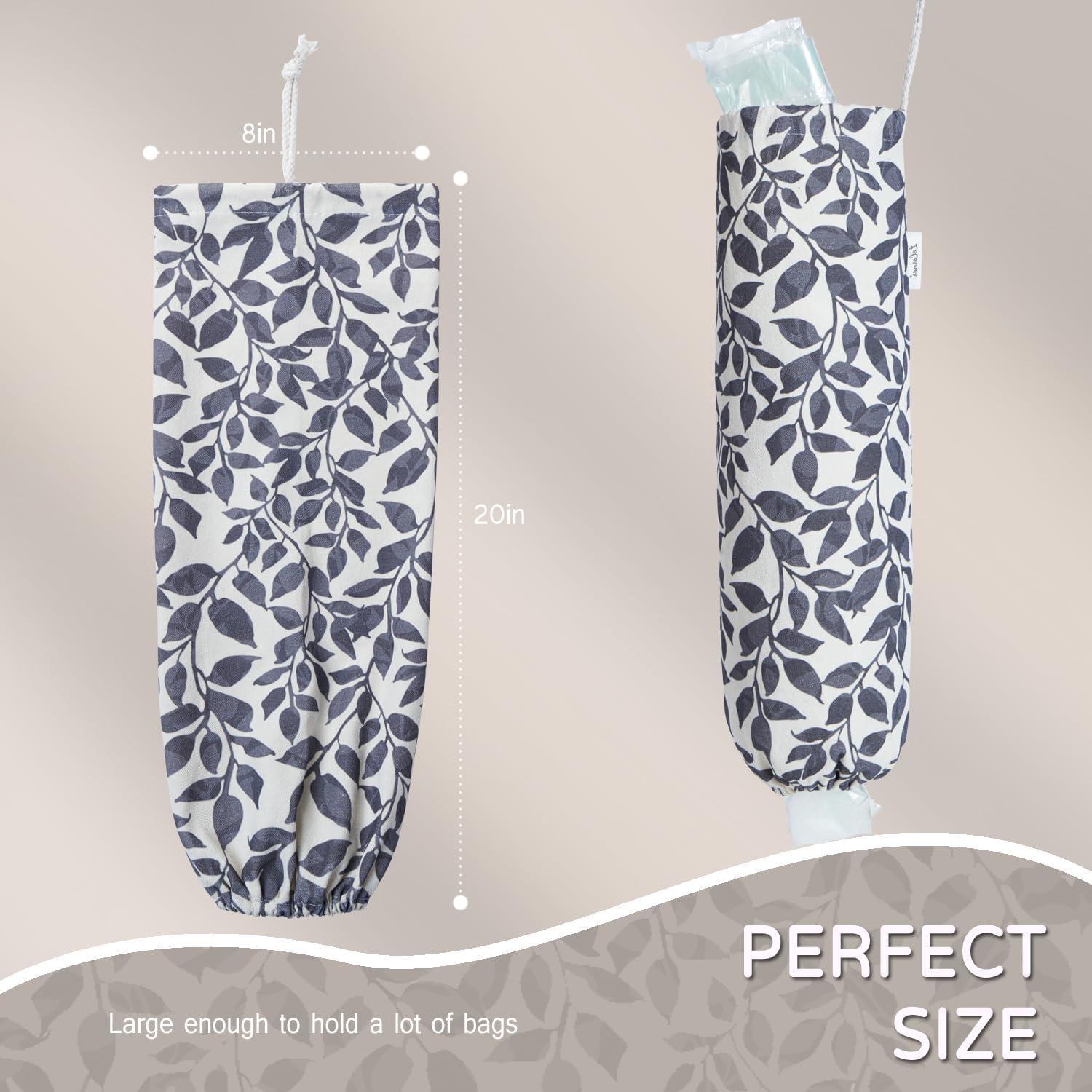 Soporte Reutilizable para Bolsas de Plástico LeCorner - Hojas Negras