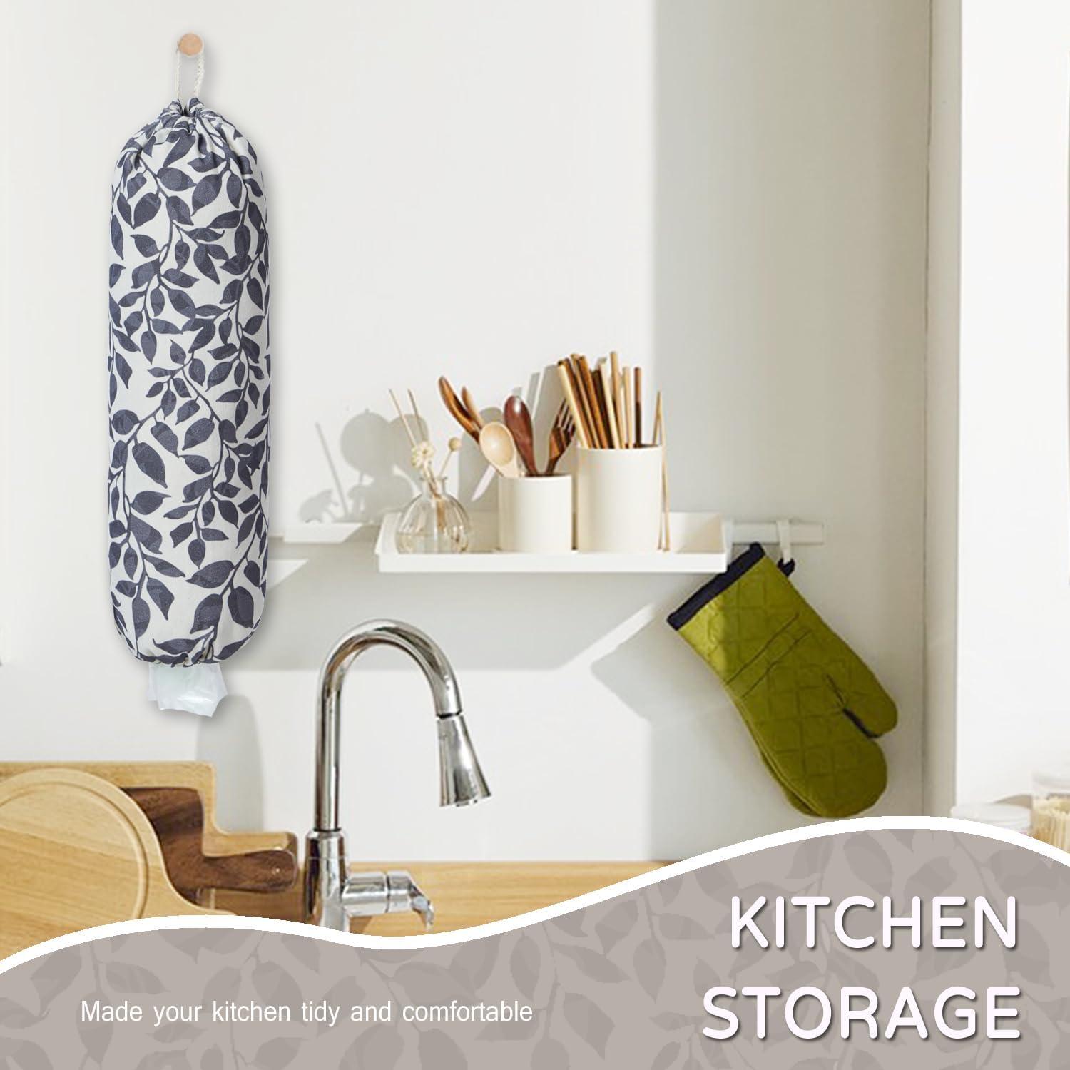 Soporte Reutilizable para Bolsas de Plástico LeCorner - Hojas Negras