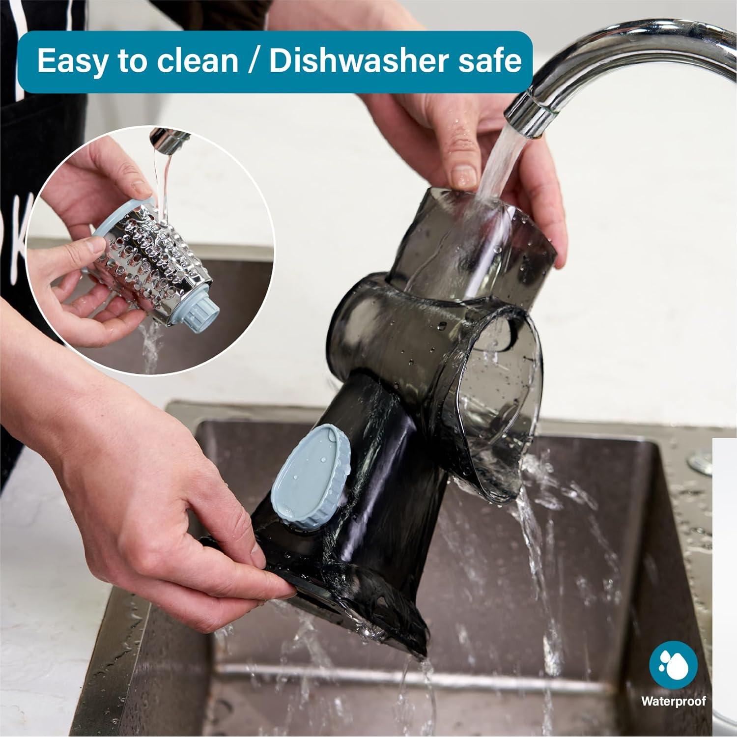 Rallador de Queso Rotatorio ALEXPHY con 3 Cuchillas y Base de Succión