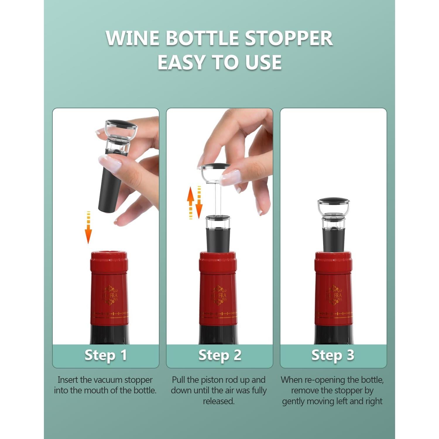 Juego de Abridor de Vino Eléctrico Higfra con Accesorios 4 en 1