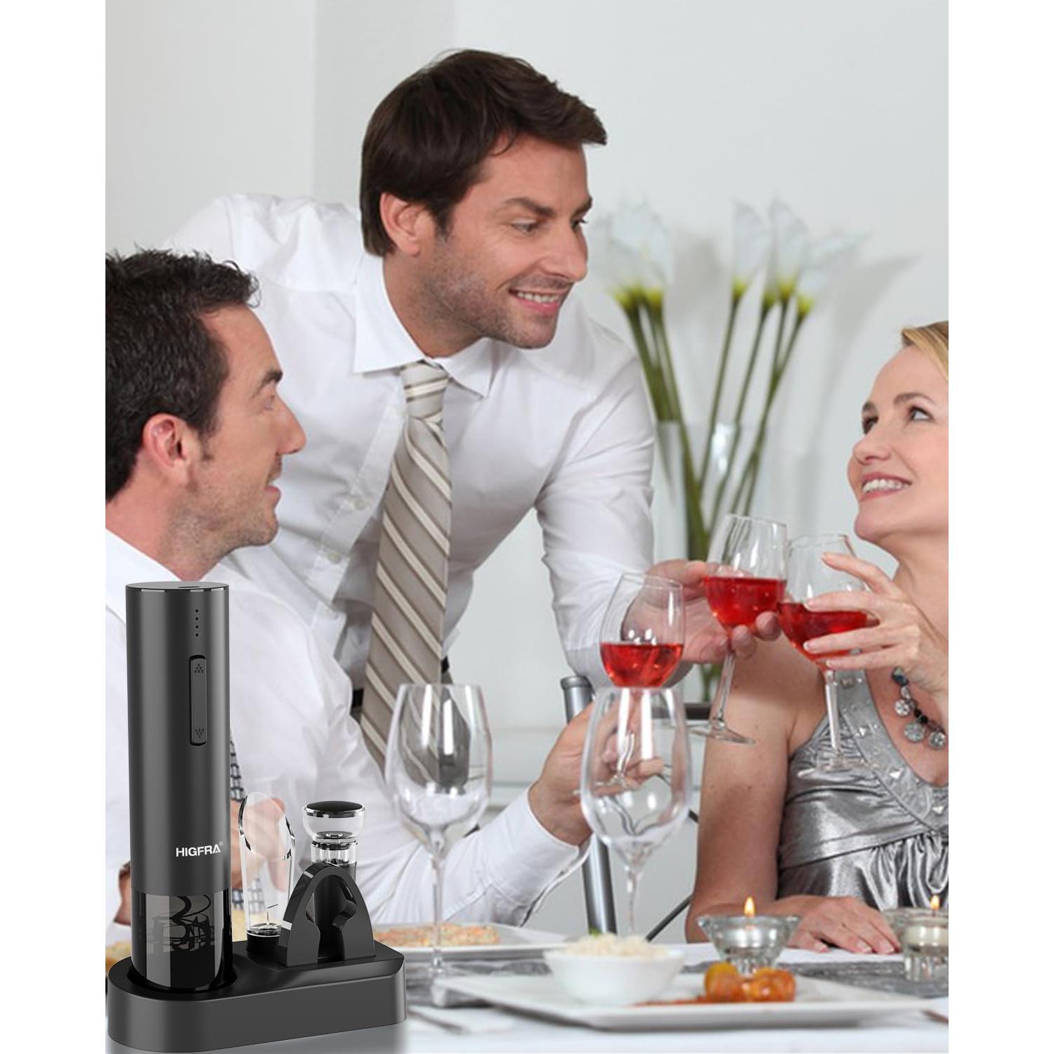 Juego de Abridor de Vino Eléctrico Higfra con Accesorios 4 en 1