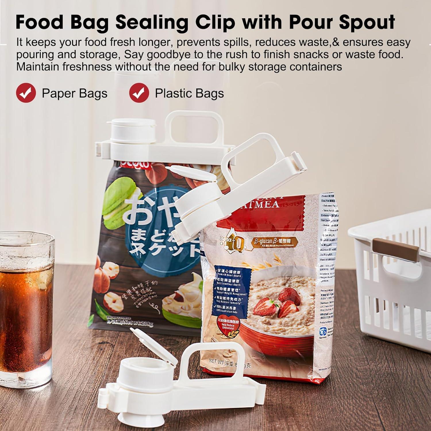 Clip para bolsas de comida HNLAYXL con boquilla 17 cm