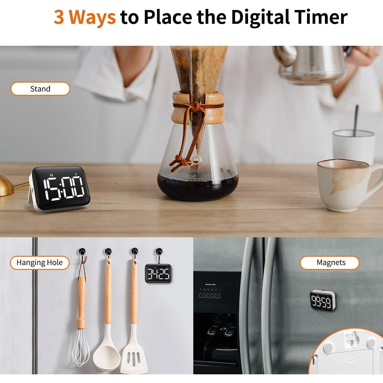 Temporizador Digital VOCOO Magnético para Cocina 99 Minutos