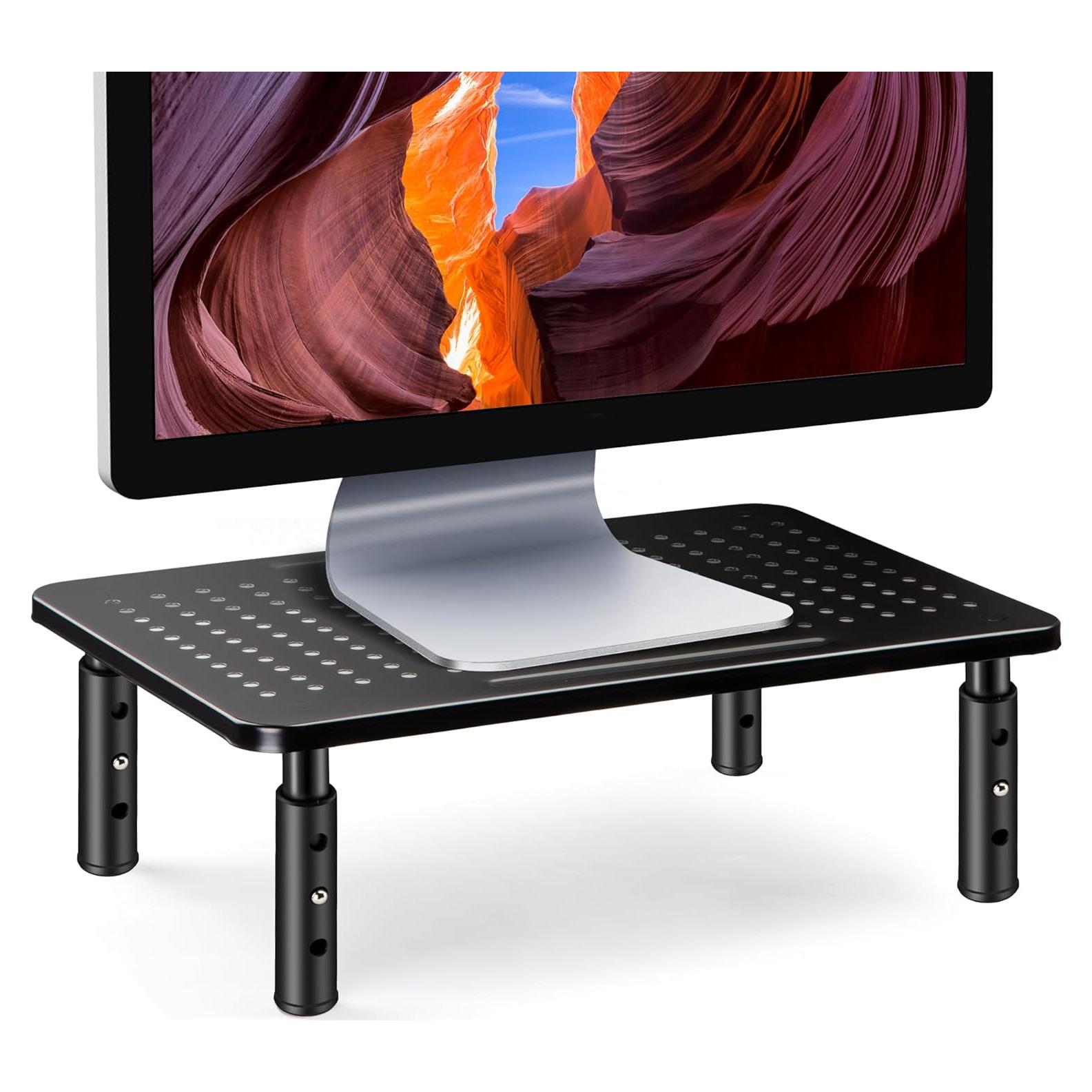 Soporte para Monitor Ajustable La Jaco DS01B Negro 3 Alturas