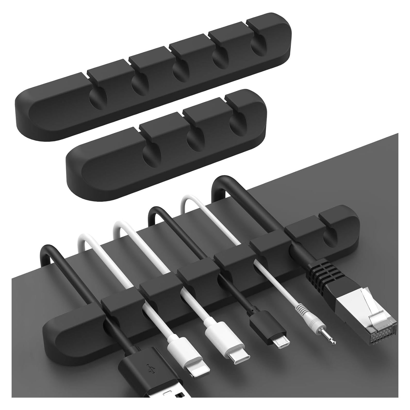 Clips Organizadores de Cables AhaStyle - Paquete de 3 - Negro