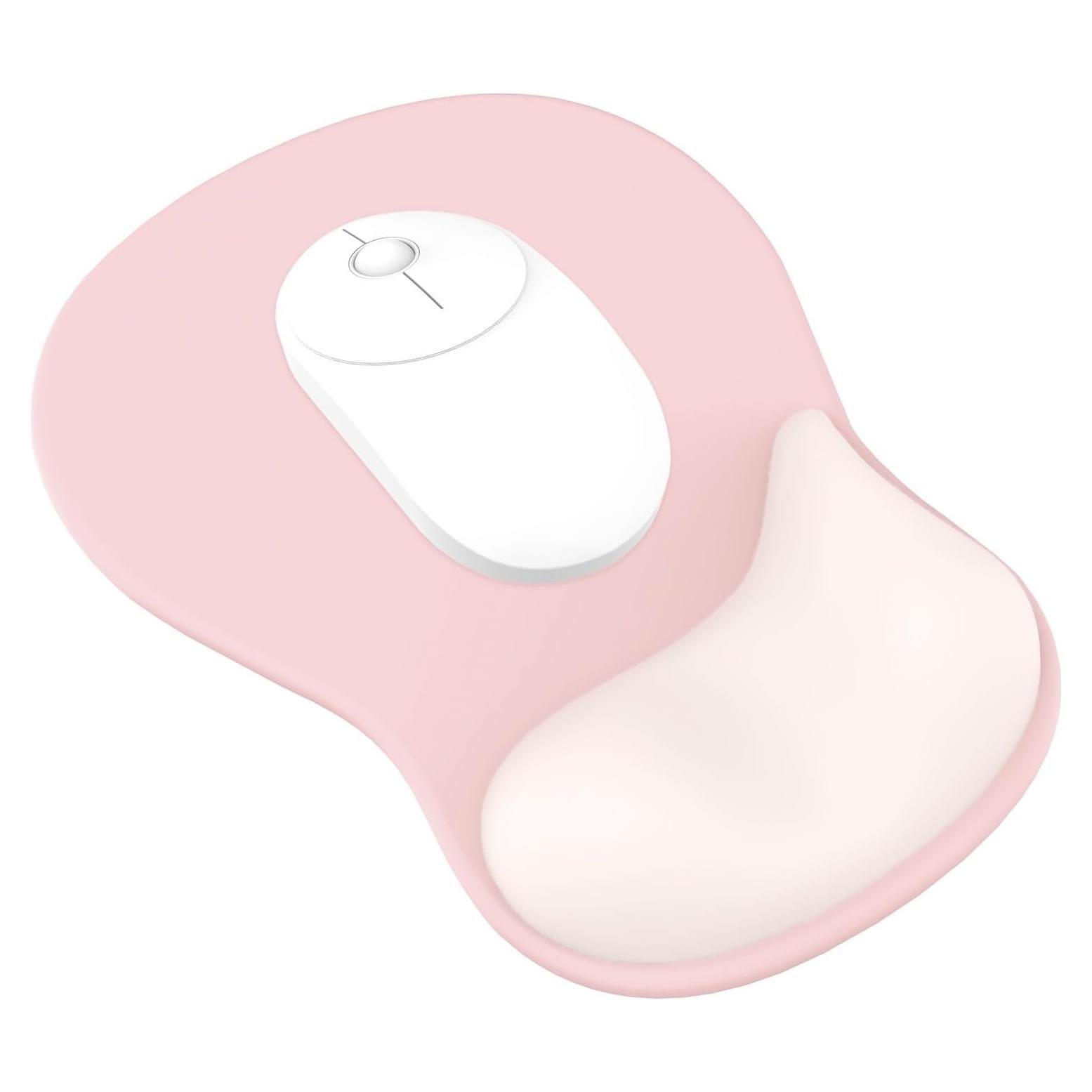 Almohadilla para Mouse Ergonómica eulps con Reposamuñecas Gel Rosa