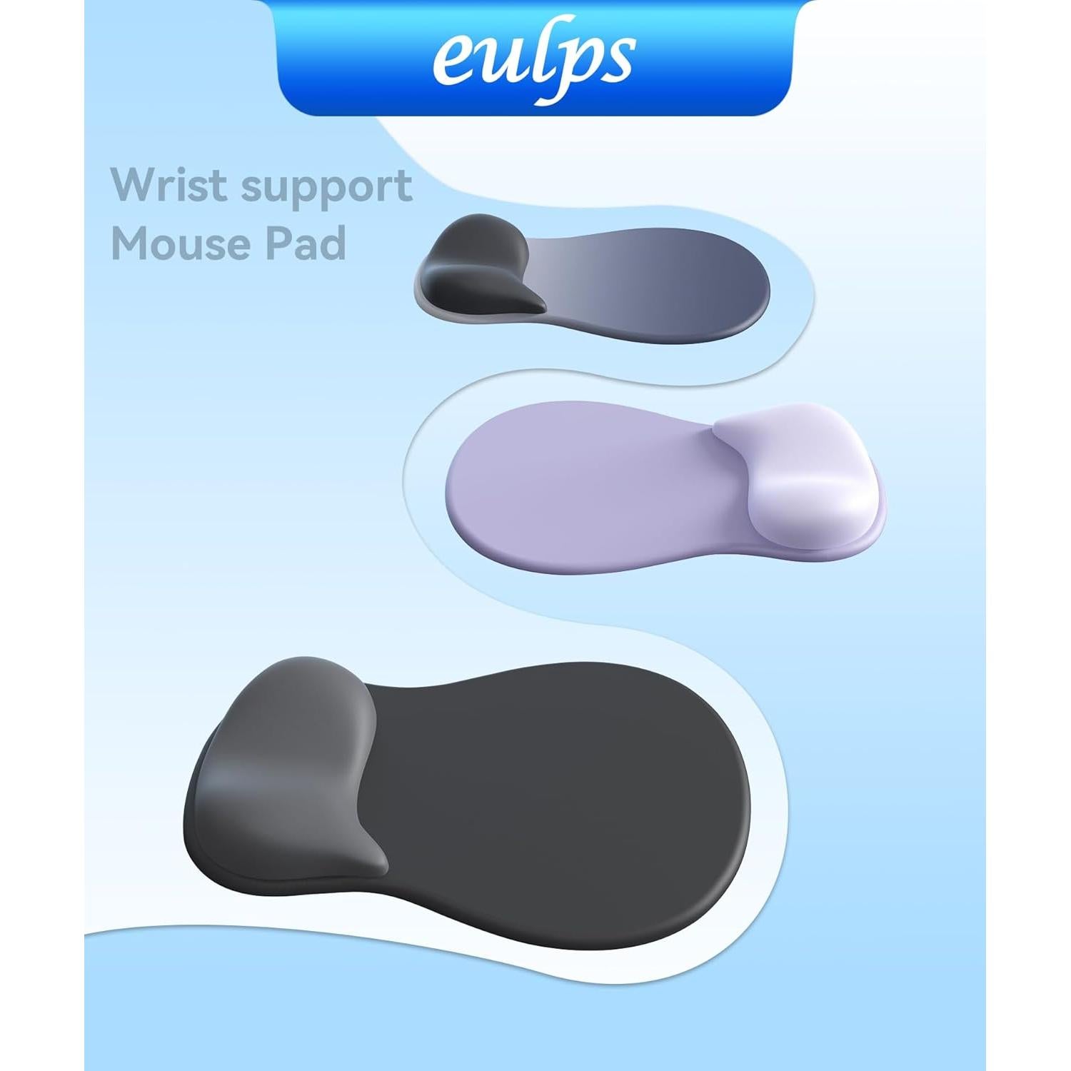 Almohadilla para Mouse Ergonómica eulps con Reposamuñecas Gel Rosa